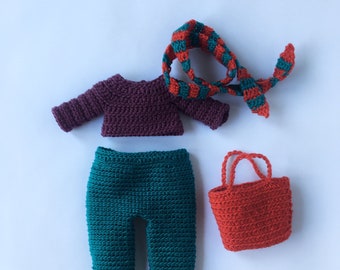 Crochet Pattern for OUTFIT, PDF (English), crochet doll clothes and accessories - Margot