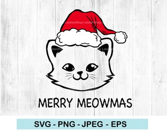 Download Christmas Cat Svg Etsy