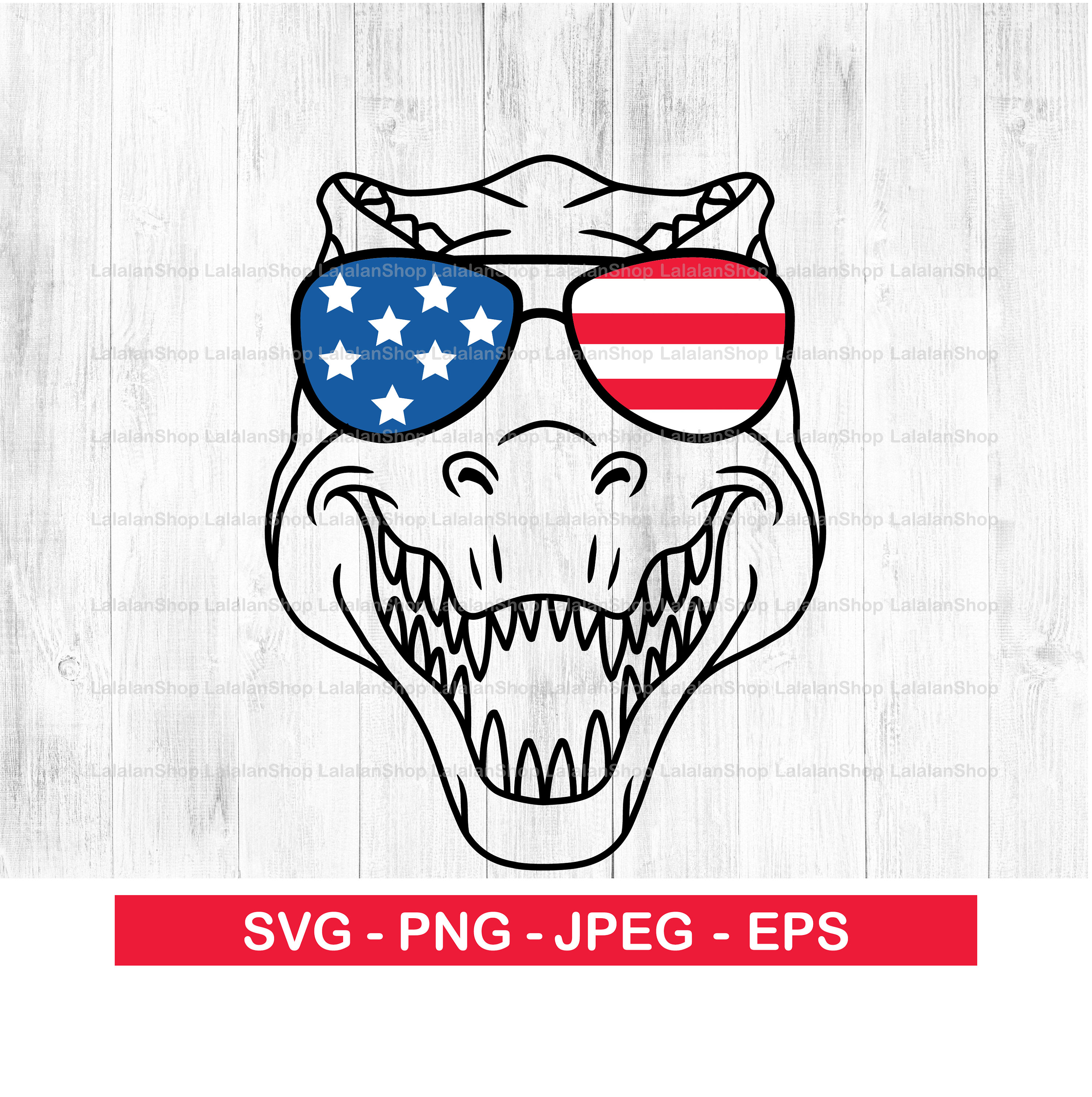 July 4th Dinosaur SVG, Patriotic Dinosaur svg, USA T-Rex, Dino Americ…