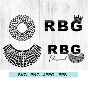 Dissent Collar svg, Ruth Bader Ginsburg, Notorious RBG svg, RBG Shirt, Mandala, png, jpeg, eps