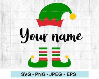 Personalized Elf Name SVG: Christmas Kid Gift (Digital Download)