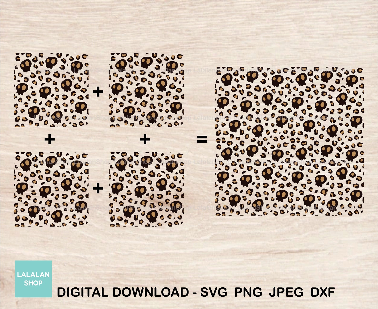 Leopard Skull Seamless Pattern Skull Png Animal Print - Etsy