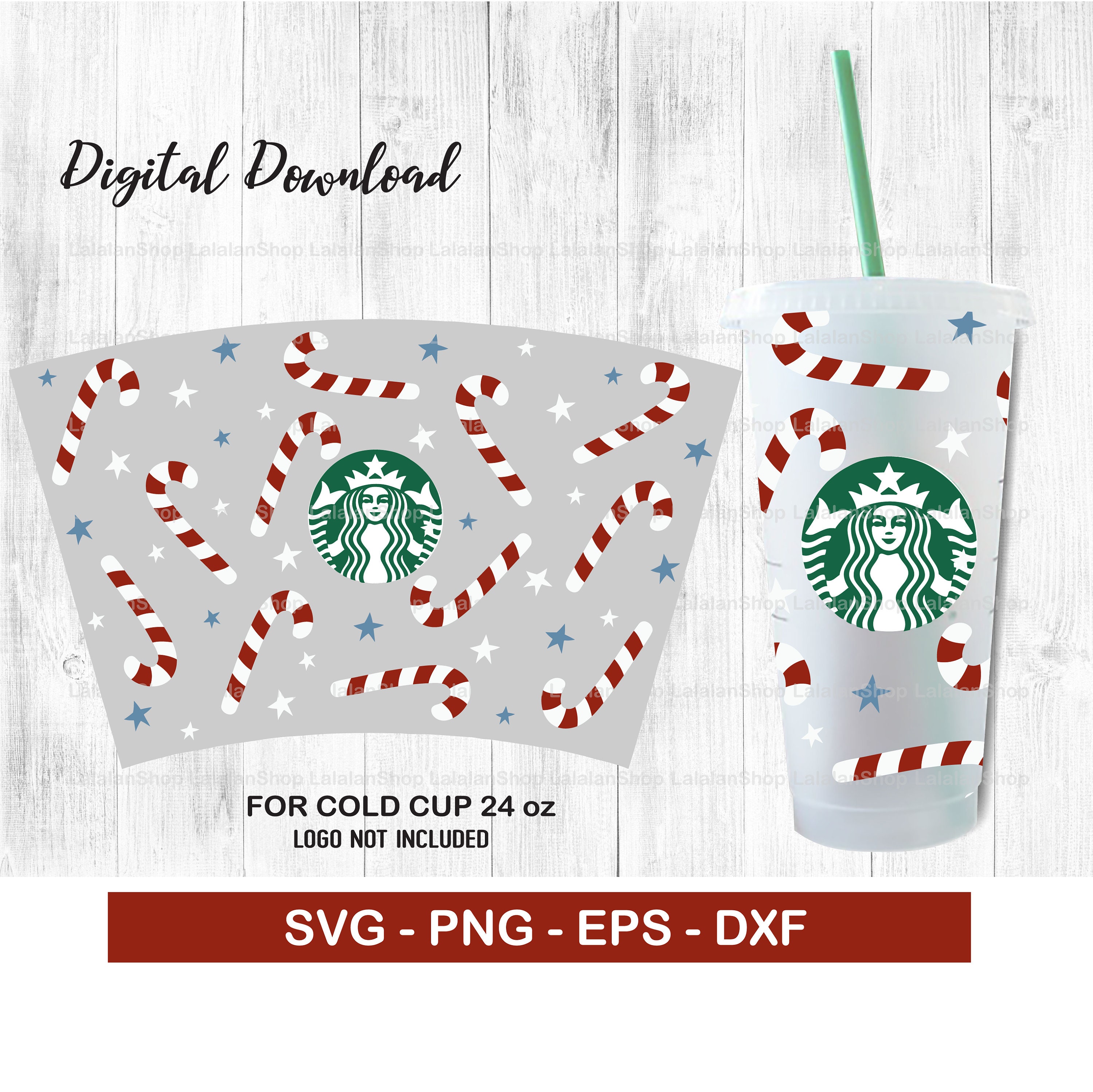 Candy Cane Starbucks Stocking Christmas Reusable Cold Cup with lid & Straw  or Hot Cup Holiday Tumbler Christmas Thanksgiving HalloweenFall