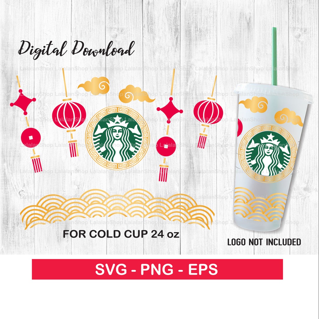 Chinese New Year Starbucks Svg Venti Cold Cup 24 Oz Etsy