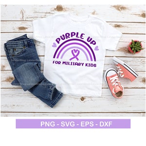 Month of the Military Child SVG, Purple Up For Military Kids svg, purple up for military children, military brat svg, military shirts svg