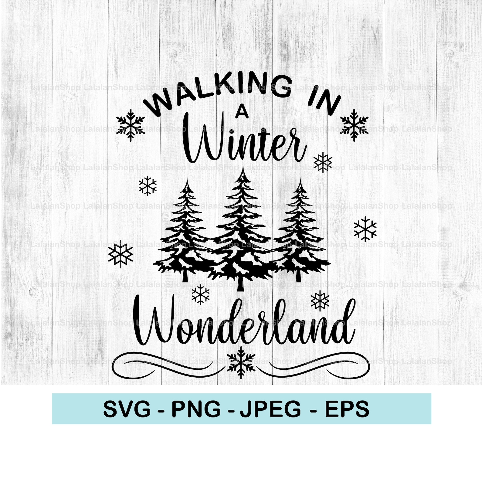 Walking in a Winter Wonderland Svg Christmas Svg Great for Etsy
