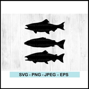 Salmon fish SVG, fishing SVG, fish digital, adventure SVG, svg, png, jpeg, eps