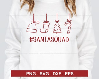 Santa Squad SVG: Christmas Shirt Design (Digital Download)