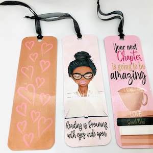 3 bundle African American Bookmark, Bookmarks for black women, black girl bookmark, bookmarks for black readers, gifts for black readers