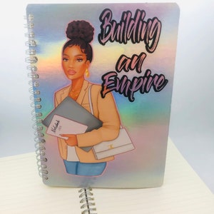 8.5 x5.5 Melanin Notebook, Black Girl Notebook, Spiral Notebook, African American Woman Journal Notebook, Black Girl Magic image 10