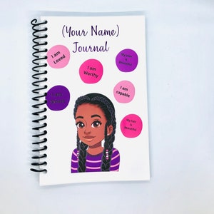 Self-Care Journal For Black girls, black girl Journal, Mental Health Journal, Daily Journal for African American Children, affirmation journ image 2