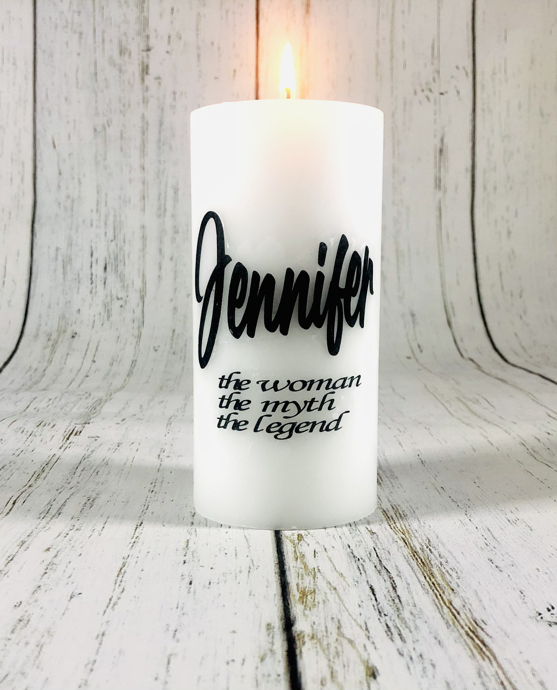 Personalized Pillar Candle Name candle custom pillar candle Etsy