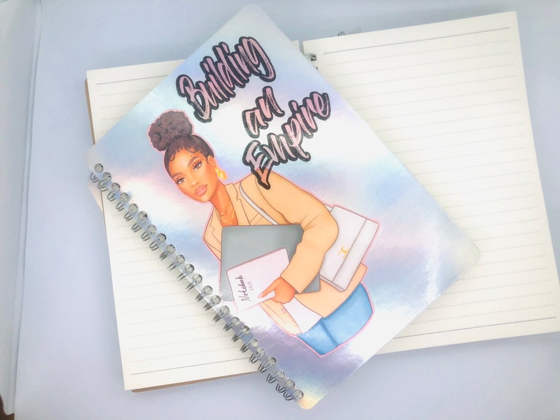 8.5 x5.5 Melanin Notebook, Black Girl Notebook, Spiral Notebook, African American Woman Journal Notebook, Black Girl Magic image 8