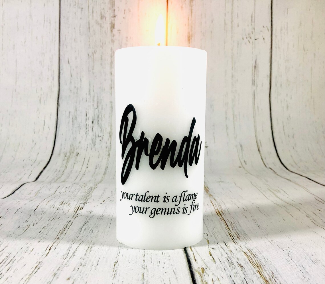 Personalized Pillar Candle Name candle custom pillar candle Etsy