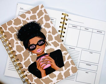 Daily planner for black women entrepreneurs, black girl weekly planner, entrepreneur planner, boss babe planner, small business owner gift