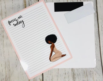 Magnetic Dry Erase Board for black Women, black girl notepad, dry erase notepad for black women, office supplies for black Women, gift ideas