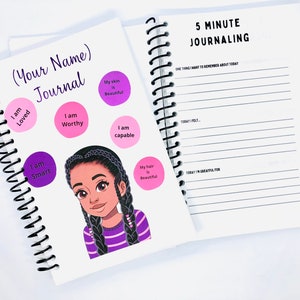 Self-Care Journal For Black girls, black girl Journal, Mental Health Journal, Daily Journal for African American Children, affirmation journ image 6