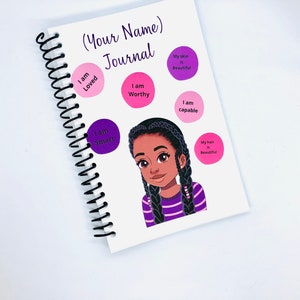 Self-Care Journal For Black girls, black girl Journal, Mental Health Journal, Daily Journal for African American Children, affirmation journ image 9