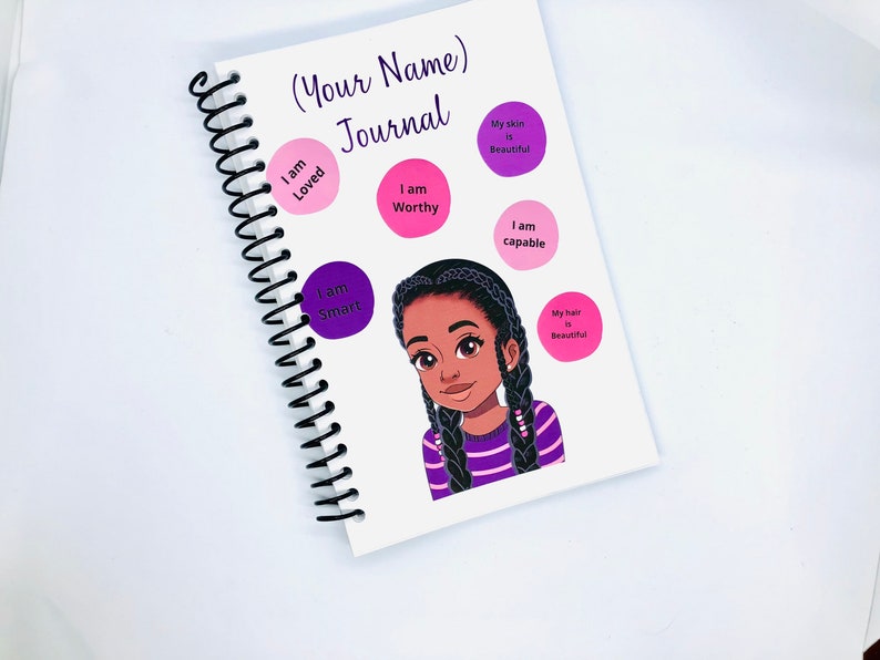 Self-Care Journal For Black girls, black girl Journal, Mental Health Journal, Daily Journal for African American Children, affirmation journ image 9