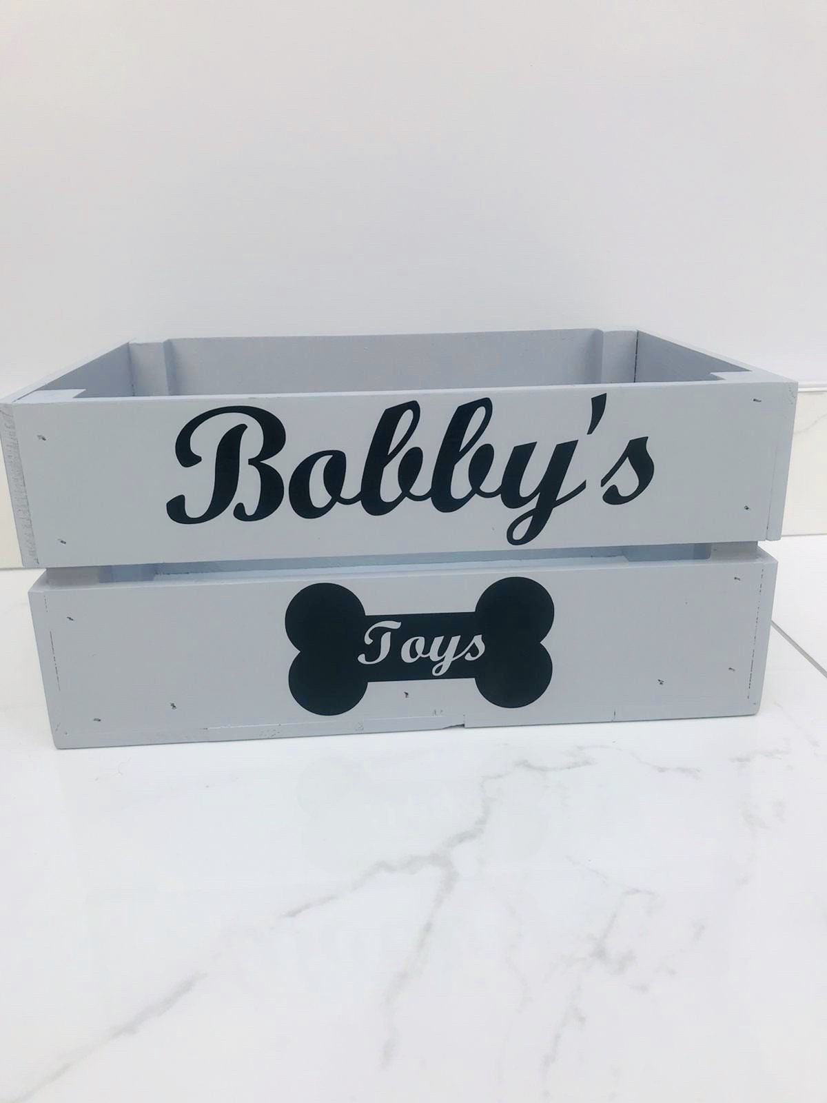 Small/Large Personalised Dog Toy Box Rustic Wooden Storage Etsy