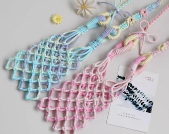 Phone Bag Macrame PDF Pattern , Macrame Tutorial for Beginner, How to Macrame, Macrame PDF Instruction, Macrame Cell Phone Bag