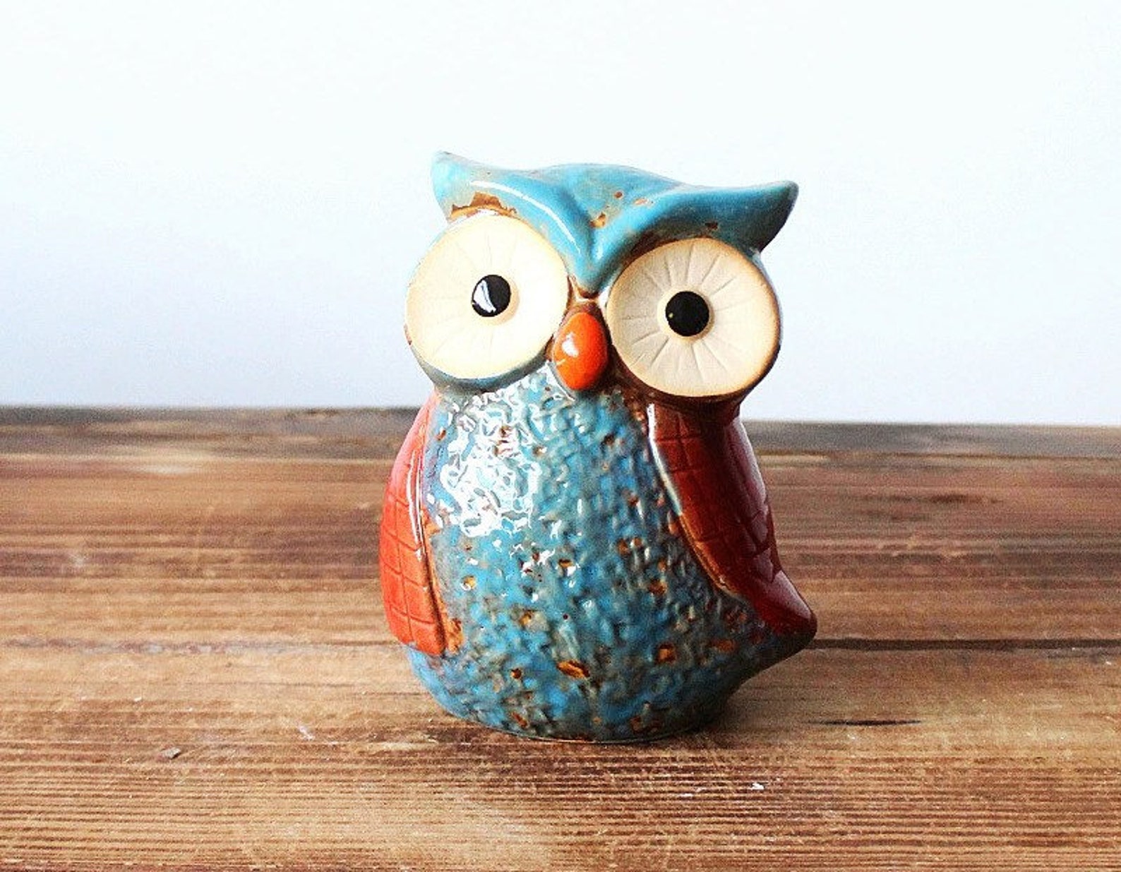Set of 3 Vintage Owl Gift Figurines Ceramic Owl Figurine Owl Etsy