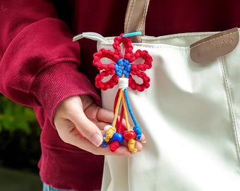 Macrame PDF Pattern for Bag Hanger, Macrame Tutorial for Beginner, How to Macrame, Macrame PDF Instruction, Macrame Bag Hanger