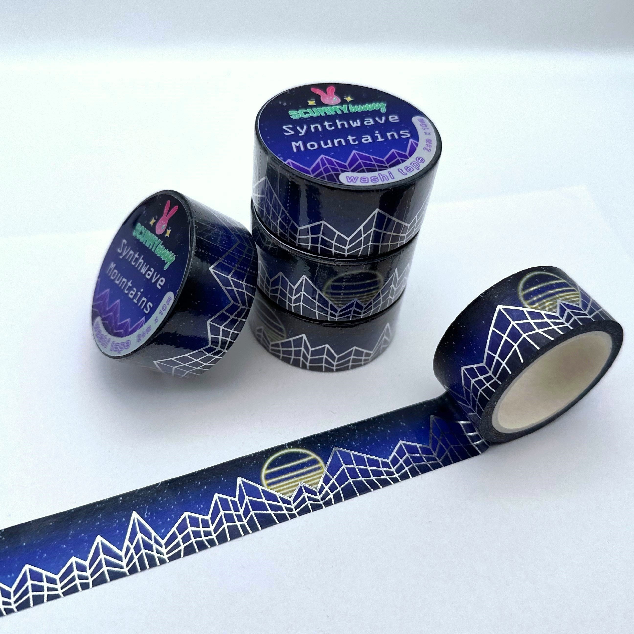Synthwave Washi Tape, Retro Geometry, Retro Arcade, 1980's Pattern, Lofi Stationary, Aesthetic Scrapbook Supplies, 80's Party, Old School