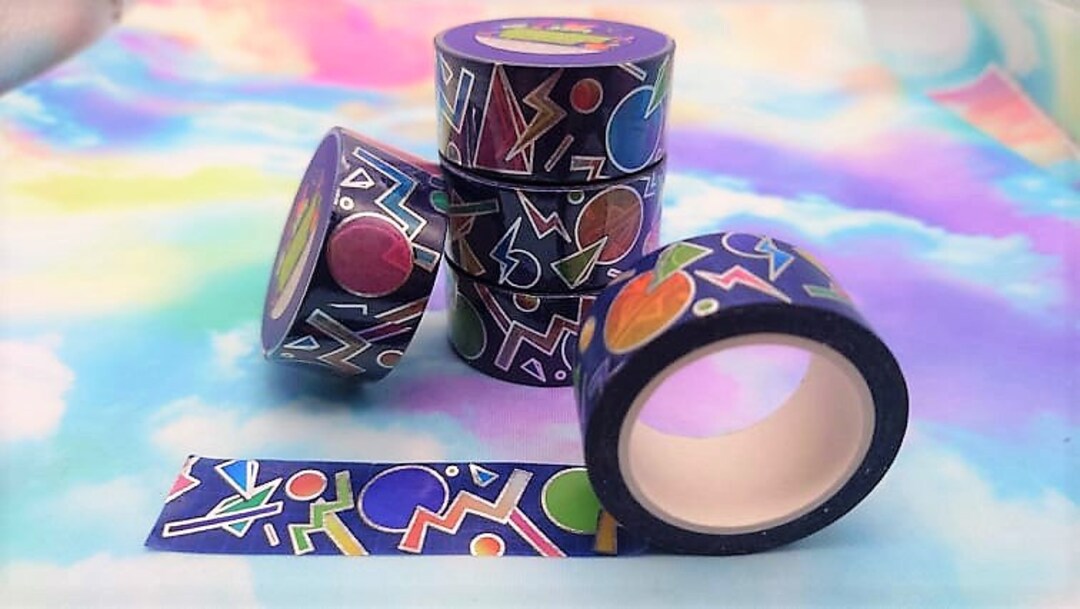 Arcade Pattern Washi Tape, Arcade Floor, 80's Stationary, Geometric Art ...
