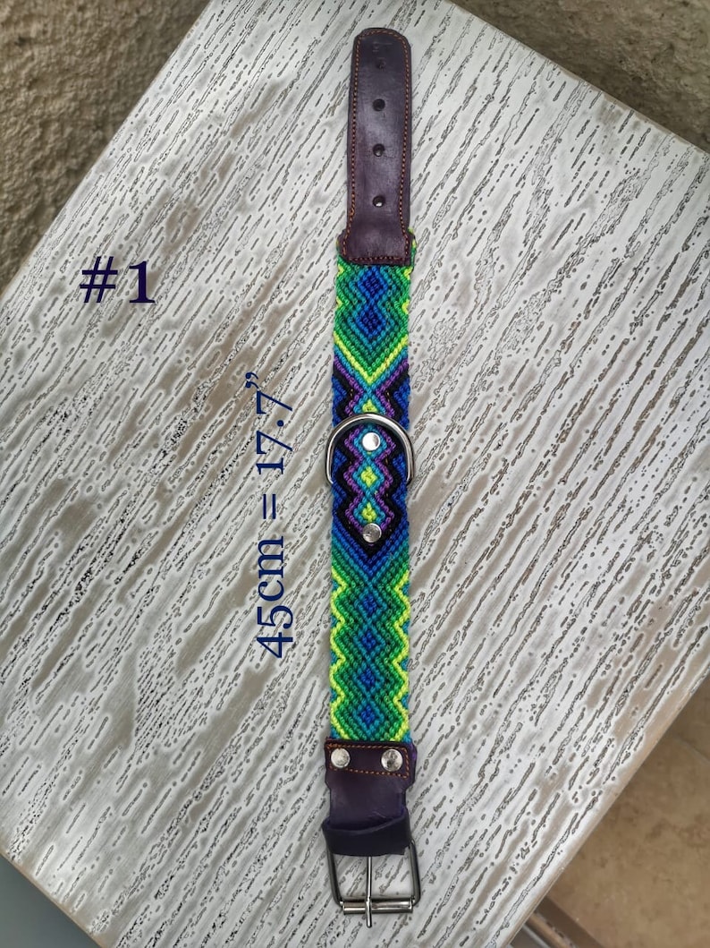 Pet leather collar,collar tejido para mascota,embroidered collar Dog Collar