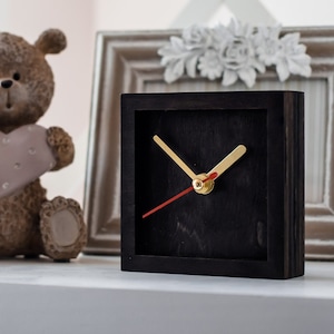 Modern desk accessories - Wooden desk clock - Aesthetic room decor - New job gift - Housewarming gift for men - Cottagecore nordic decor