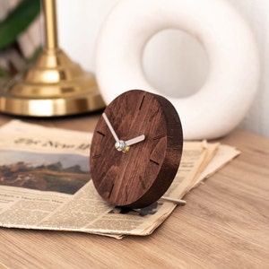 Room decor aesthetic - Modern desk accessories men - Minimalist home decor - Wooden modern desk clock - Nordic home decor - New home gift