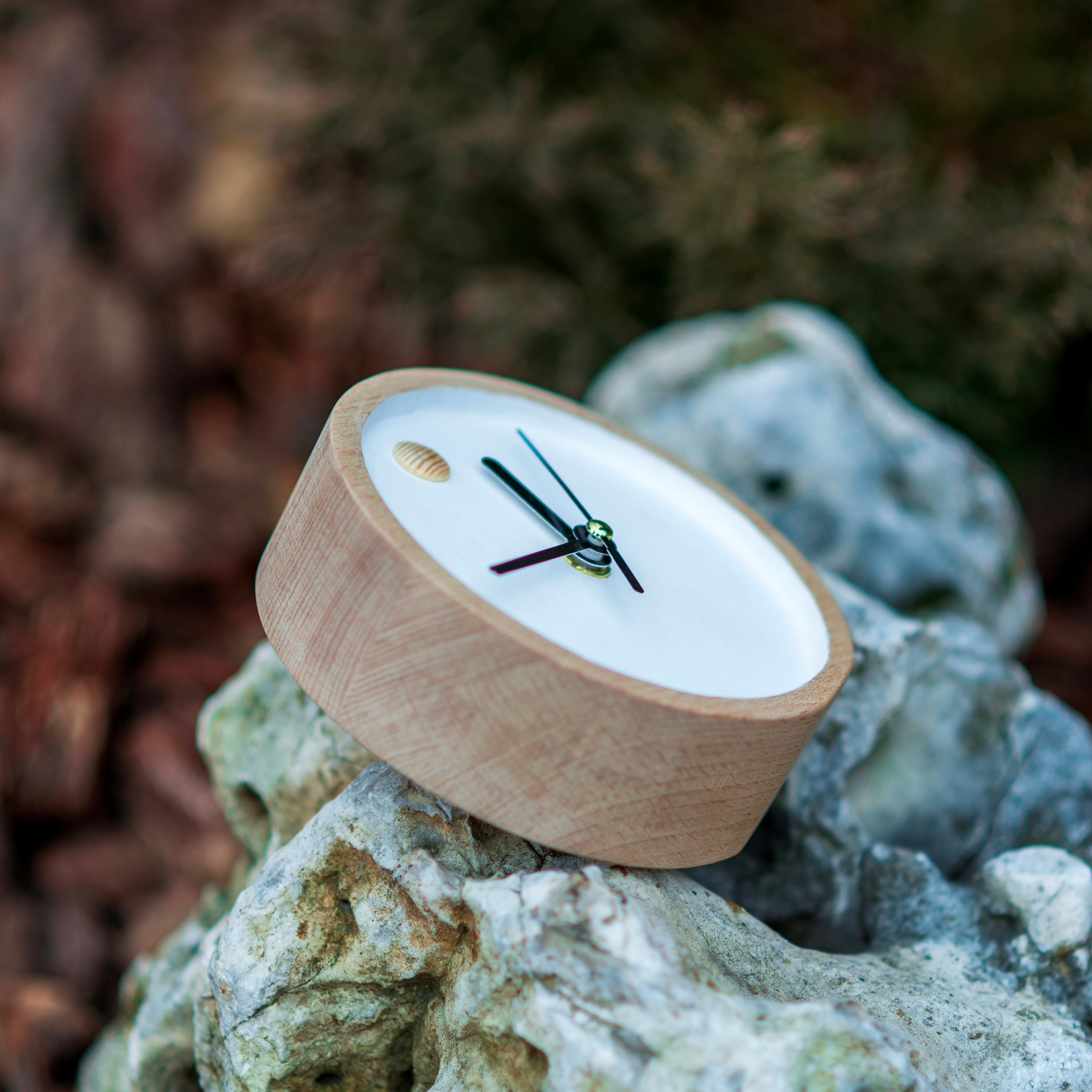 Minimalist modern white desk clock scandinavian aesthetic Etsy