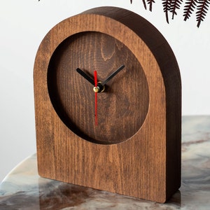 Modern desk accessories - Desk accessories for men and women office - College apartment decor - Wooden desk clock - Lake house decor