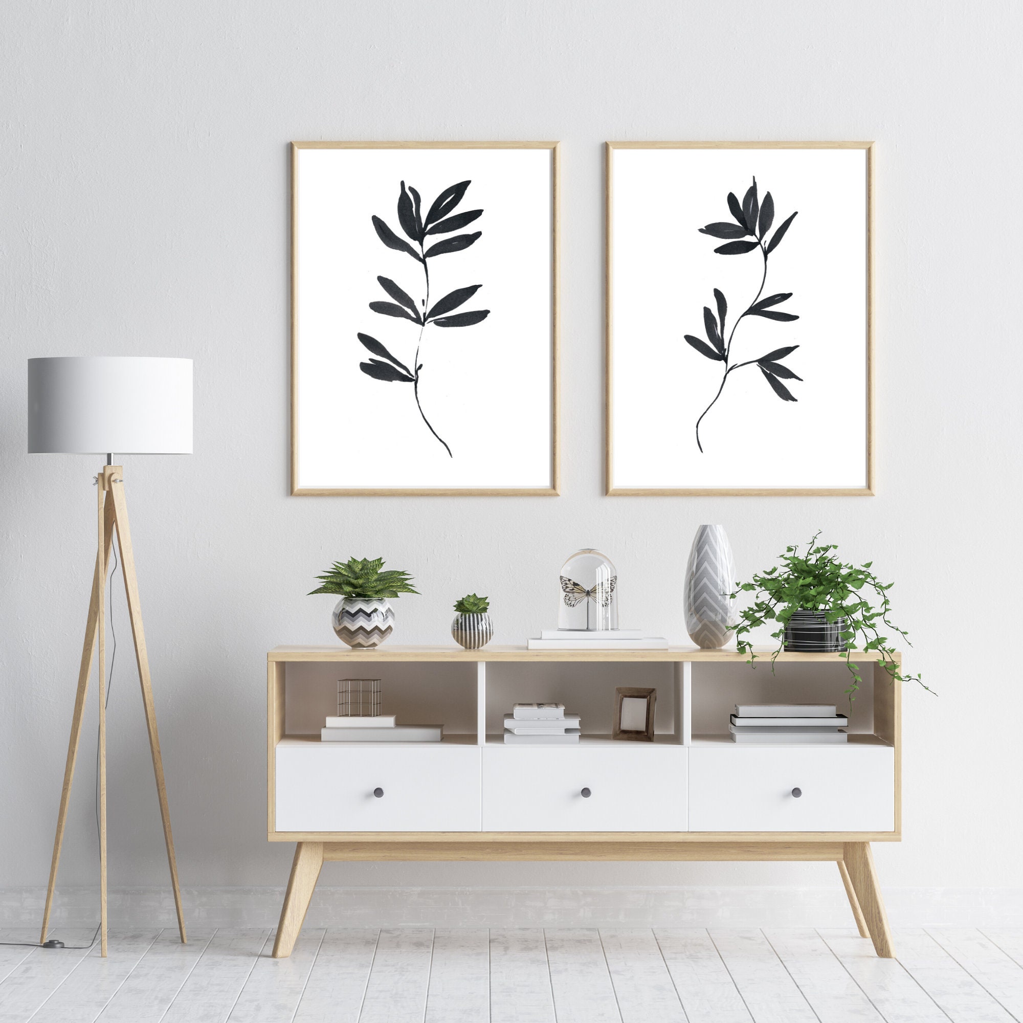 Set of 2 Minimalist Art Print Modern Art Print Printable Etsy