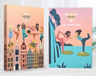 Set de tarjetas de yoga para niños: Mindfulness y posturas en pareja - Regalo de cumpleaños infantil