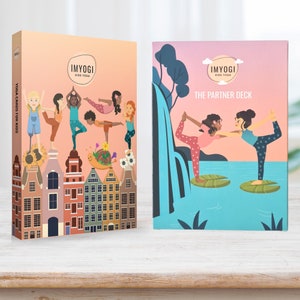 SET DE YOGA • tarjetas de yoga • tarjetas de yoga en pareja • rincón de la calma • tarjetas didácticas para el aula • regalo de cumpleaños de yoga para niños • atención plena