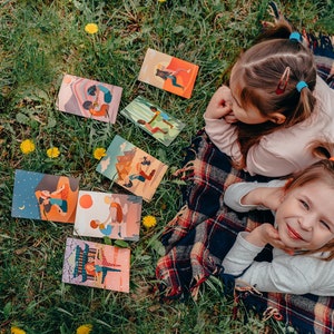 Partner Yoga Karten Kinder Yoga Ruhige Ecke Kinder Affirmationen Yoga Karten Kinder Geburtstagsgeschenk für Kinder IMYOGI Achtsamkeit Bild 9