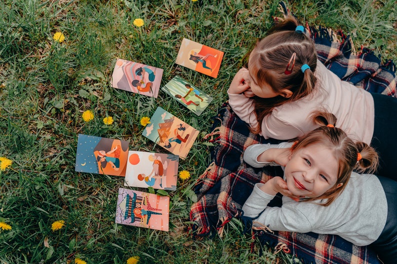 Partner Yoga Karten Kinder Yoga Ruhige Ecke Kinder Affirmationen Yoga Karten Kinder Geburtstagsgeschenk für Kinder IMYOGI Achtsamkeit Bild 9