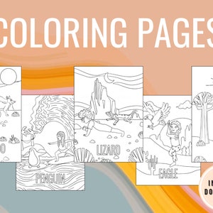 Kids Coloring Pages - Coloring Book for Children - 30 Printable Pages Digital Print - Yoga Book - Yoga Games - Yoga Classroom Activity