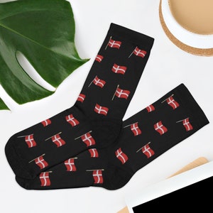 Novelty Denmark Flag Socks