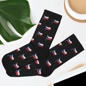 Novelty Czech Republic Flag Socks