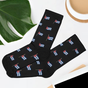 Novelty Cuba Flag Socks