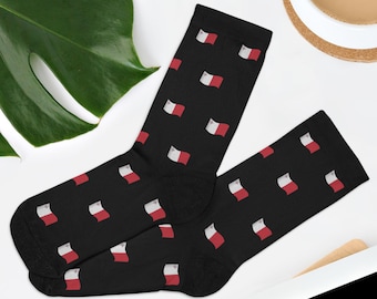 Novelty Malta Flag Socks