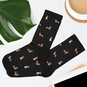 Chaussettes fantaisie à l'effigie du Welsh Corgi Pembroke