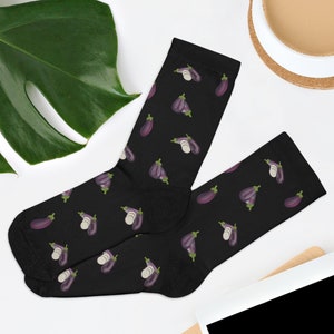 Novelty Aubergine Socks