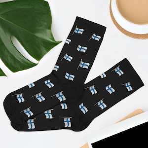 Novelty Finland Flag Socks