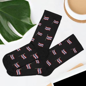 Novelty Thailand Flag Socks