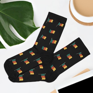 Novelty Cameroon Flag Socks