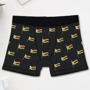 Novelty Zimbabwe Flag Boxer Briefs (Mens)